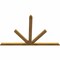 Ekena Millwork Saratoga Rough Sawn Timber Gable Bracket, Western Red Cedar, 84"W x 56"H x 2"D x 4"F, 16/12 Pitch GBW084X56X0204SAR00RWR - alternate 2